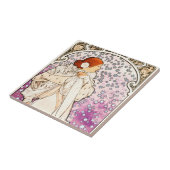 アルフォンスミュシャラダム1896アールヌーボーヴィンテージ タイル (側面)