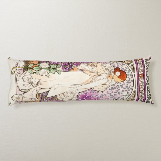 アルフォンスミュシャラダム1896アールヌーボーヴィンテージ ボディピロー (裏面)