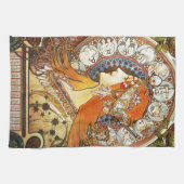 アルフォンスミュシャラプルーム〔占星術の〕十二宮図アールヌーボーヴィンテージ キッチンタオル (横)