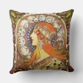 アルフォンスミュシャラプルーム〔占星術の〕十二宮図アールヌーボーヴィンテージ クッション (裏面)