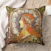 アルフォンスミュシャラプルーム〔占星術の〕十二宮図アールヌーボーヴィンテージ クッション (ブランケット)