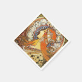 アルフォンスミュシャラプルーム〔占星術の〕十二宮図アールヌーボーヴィンテージ スタンダードカクテルナプキン (角)