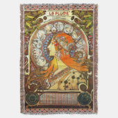 アルフォンスミュシャラプルーム〔占星術の〕十二宮図アールヌーボーヴィンテージ スローブランケット (正面縦)