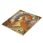 アルフォンスミュシャラプルーム〔占星術の〕十二宮図アールヌーボーヴィンテージ タイル (側面)