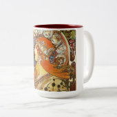 アルフォンスミュシャラプルーム〔占星術の〕十二宮図アールヌーボーヴィンテージ ツートーンマグカップ (正面右)