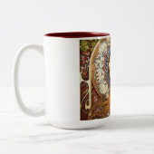 アルフォンスミュシャラプルーム〔占星術の〕十二宮図アールヌーボーヴィンテージ ツートーンマグカップ (左)