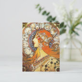 アルフォンスミュシャラプルーム〔占星術の〕十二宮図アールヌーボーヴィンテージ ポストカード (スタンド正面)