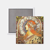 アルフォンスミュシャラプルーム〔占星術の〕十二宮図アールヌーボーヴィンテージ マグネット (正面/裏面)