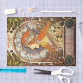 アルフォンスミュシャラプルーム〔占星術の〕十二宮図アールヌーボーヴィンテージ 薄葉紙 (クラフト)