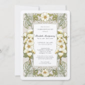 アルフォンスミュシャリリーお祝いオブ・ライフ 招待状 (正面)