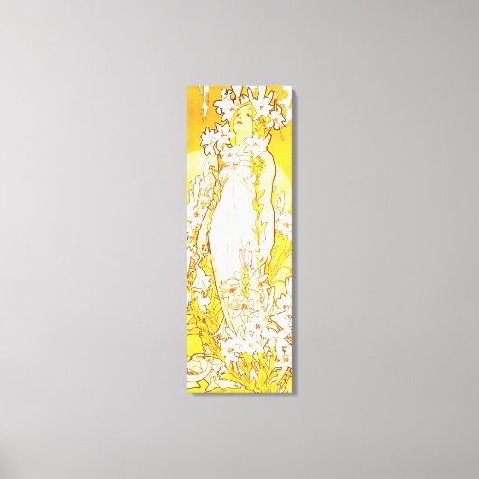 アルフォンスミュシャリリーキャンバスポスター キャンバスプリント (正面)