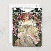 アルフォンスミュシャレヴェリー1897 ポストカード (正面/裏面)