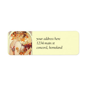 アルフォンスミュシャヴィンテージアート ラベル