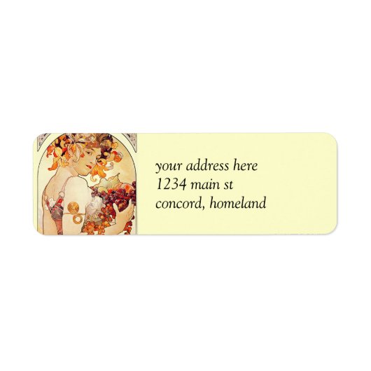 アルフォンスミュシャヴィンテージアート ラベル (正面)