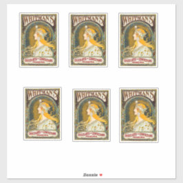 アルフォンスミュシャヴィンテージウィットマンズアドステッカー シール