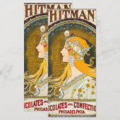 アルフォンスミュシャヴィンテージウィットマンズアド メニュー (正面/裏面)