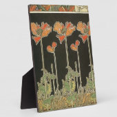 アルフォンスミュシャヴィンテージ人気があるアールヌーボーポピー フォトプラーク (側面)