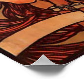 アルフォンスミュシャヴィンテージ自転車ポスター ポスター (角)