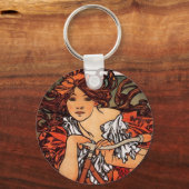 アルフォンスミュシャヴィンテージ自転車 キーホルダー (正面)