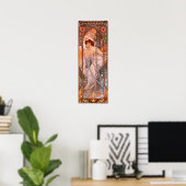 アルフォンスミュシャ夕べReverie Poster ポスター (ホームオフィス)