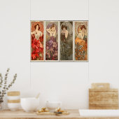 アルフォンスミュシャ大切四石 ポスター (キッチン)