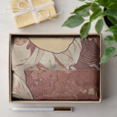 アルフォンスミュシャ女性アートワークの切り離し 薄葉紙 (ギフト)