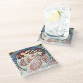 アルフォンスミュシャ女神 ガラスコースター (アングル)