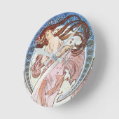 アルフォンスミュシャ女神 ラウンド壁時計 (傾斜)