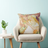 アルフォンスミュシャ春フローラヴィンテージアールヌーボー クッション (椅子)