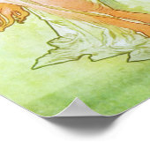 アルフォンスミュシャ春フローラヴィンテージアールヌーボー ポスター (角)