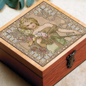 アルフォンスミュシャ春4シーズンズアールヌーボーヴィンテージ タイル