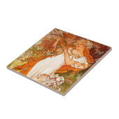 アルフォンスミュシャ春 タイル (側面)