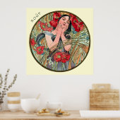 アルフォンスミュシャ月威厳がある/ ポスター (キッチン)