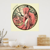 アルフォンスミュシャ月(1月) ポスター (キッチン)