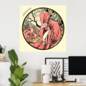 アルフォンスミュシャ月(1月) ポスター (ホームオフィス)