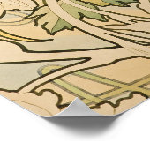 アルフォンスミュシャ牡丹バラズファウン1897 ポスター (角)