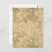 アルフォンスミュシャ牡丹バラズファウン1897 ポストカード (正面/裏面)