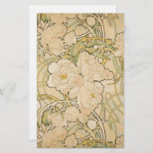 アルフォンスミュシャ牡丹バラズファウン1897 便箋 (正面/裏面)