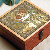 アルフォンスミュシャ秋シーズンズアールヌーボーヴィンテージ タイル