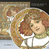 アルフォンスミュシャ秋シーズンズアールヌーボーヴィンテージ タイル