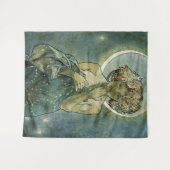 アルフォンスミュシャ素晴らしアールヌーボー女性#18 タペストリー (正面(横))