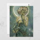 アルフォンスミュシャ素晴らしアールヌーボー女性#18 ポストカード (正面/裏面)