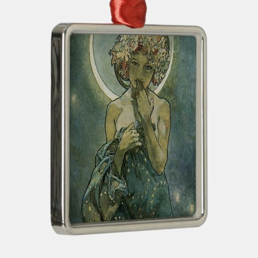 アルフォンスミュシャ素晴らしアールヌーボー女性#18 メタルオーナメント (右)