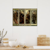 アルフォンスミュシャ素晴らしアールヌーボー女性#34 ポスター (キッチン)