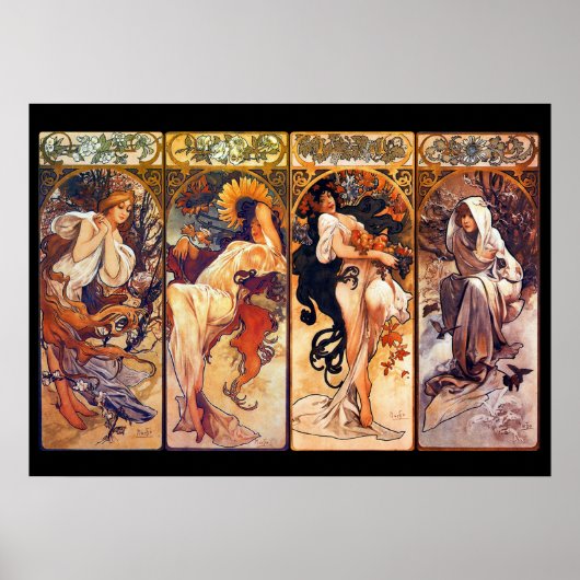 アルフォンスミュシャ素晴らしアールヌーボーTableau #37 ポスター (正面)