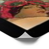 アルフォンスミュシャ顔コラージヴィンテージポスター ポスター (角)