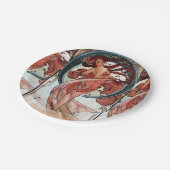 アルフォンスミュシャ1898ダンス ペーパープレート (アングル)