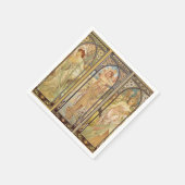 アルフォンスミュシャ-アールヌーボーマスター スタンダードカクテルナプキン (角)