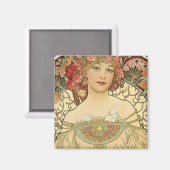 アルフォンスミュシャ-アールヌーボーマスター マグネット (正面/裏面)