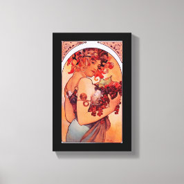 アルフォンスミュシャ,アールヌーボー,ヴィンテージ，フルーツ，製品の変更 キャンバスプリント